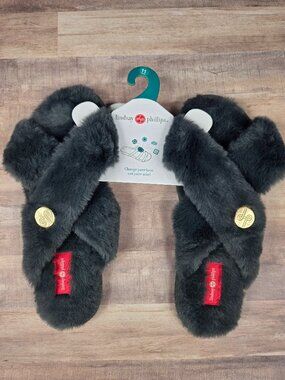 Lindsay Phillips Katelyn Gray Faux Fur Sandals